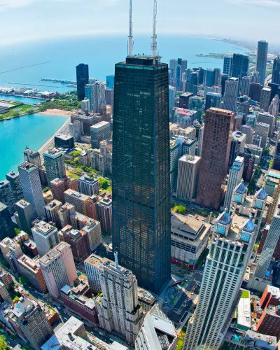 Una veduta aerea dei grattacieli del Chicago Loop. (Bob Stefko)