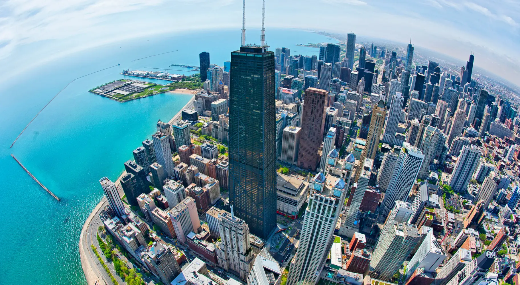 Una veduta aerea dei grattacieli del Chicago Loop. (Bob Stefko)