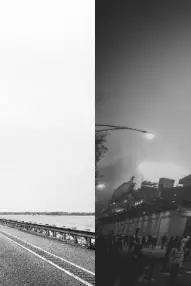 Foto divisa di luoghi diversi