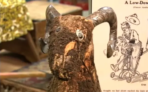 Un'esposizione di capre da monta al museo DeMoulin