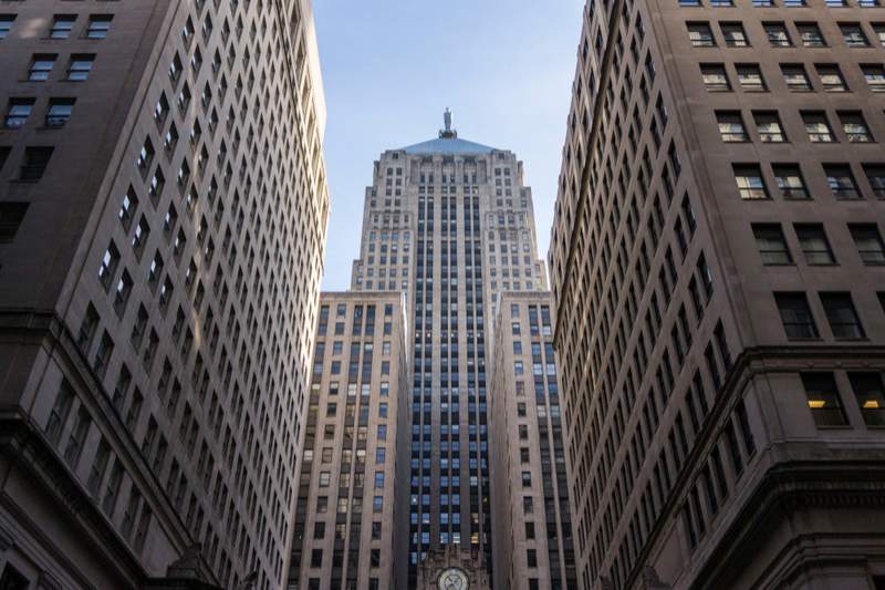 L'edificio art déco del Chicago Board of Trade a Chicago