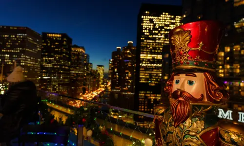 Tetto decorato per Natale