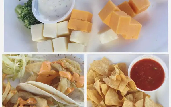 Formaggio, tacos e salsa 