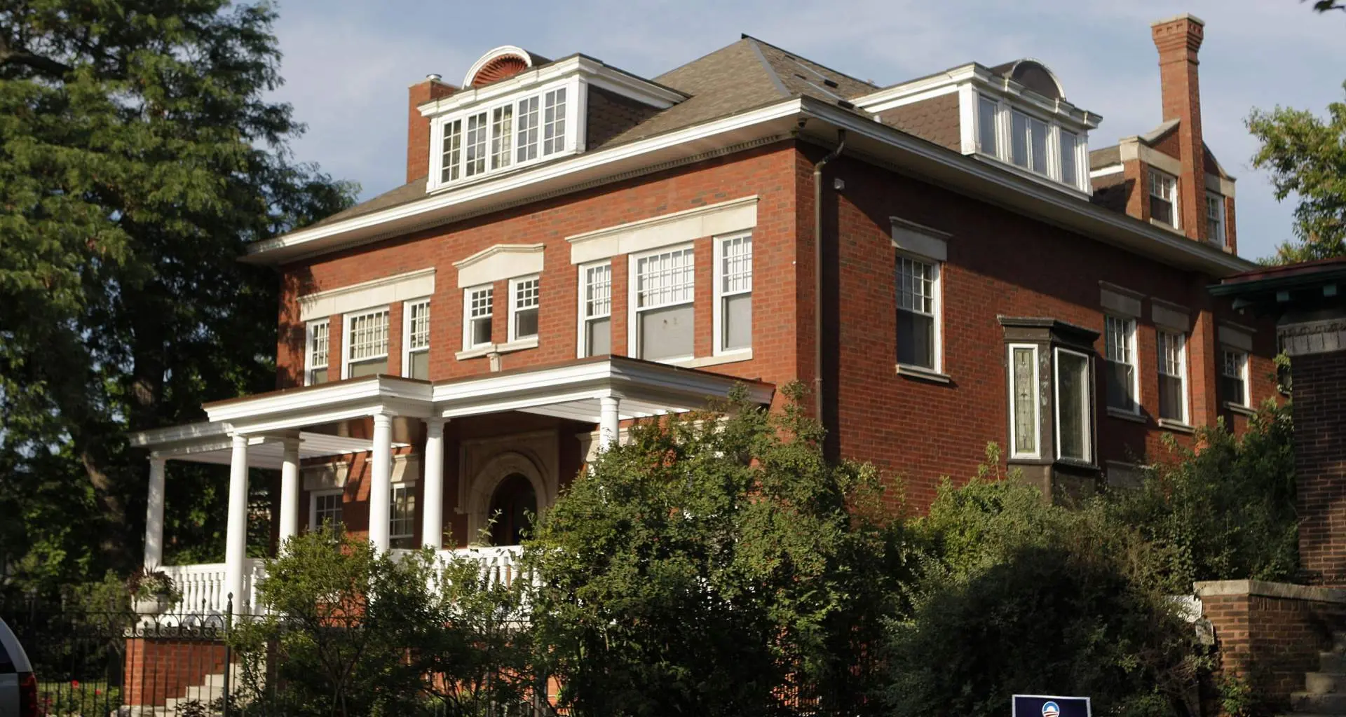L'esterno della casa di Obama a Hyde Park