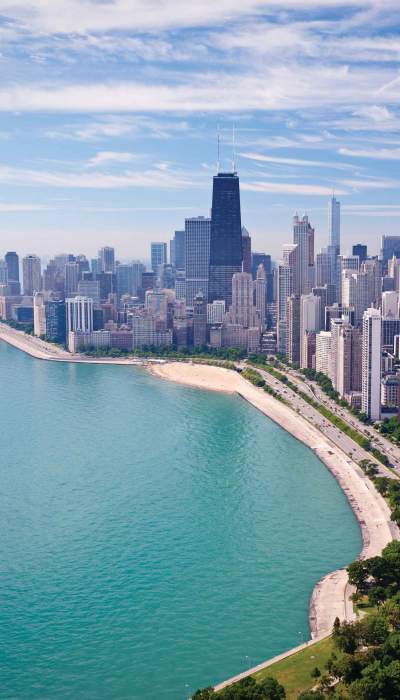 Vista aerea di Chicago