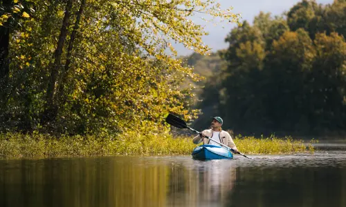 Kayak sul lago Devils Kitchen
