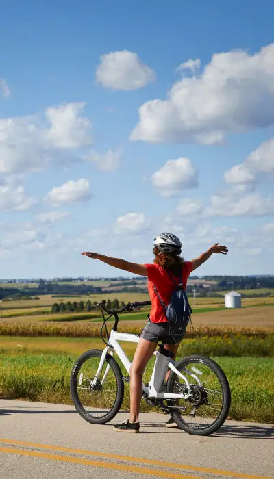 In bicicletta