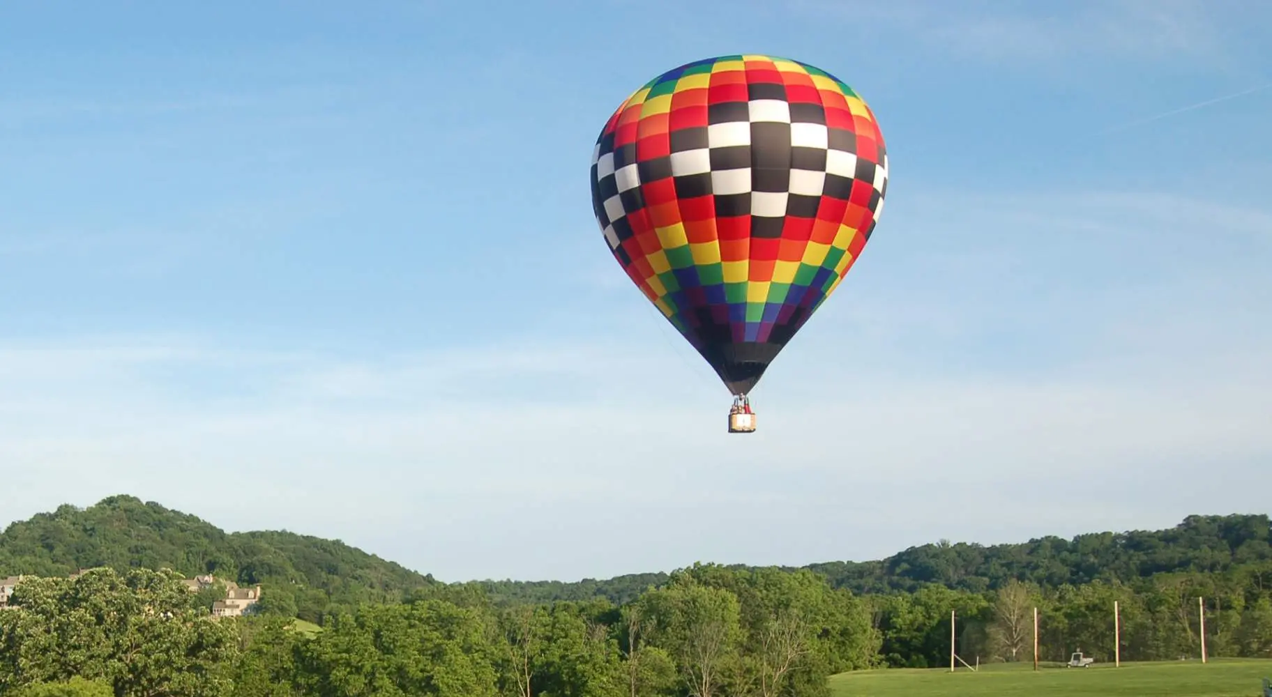 Mongolfiera in volo.