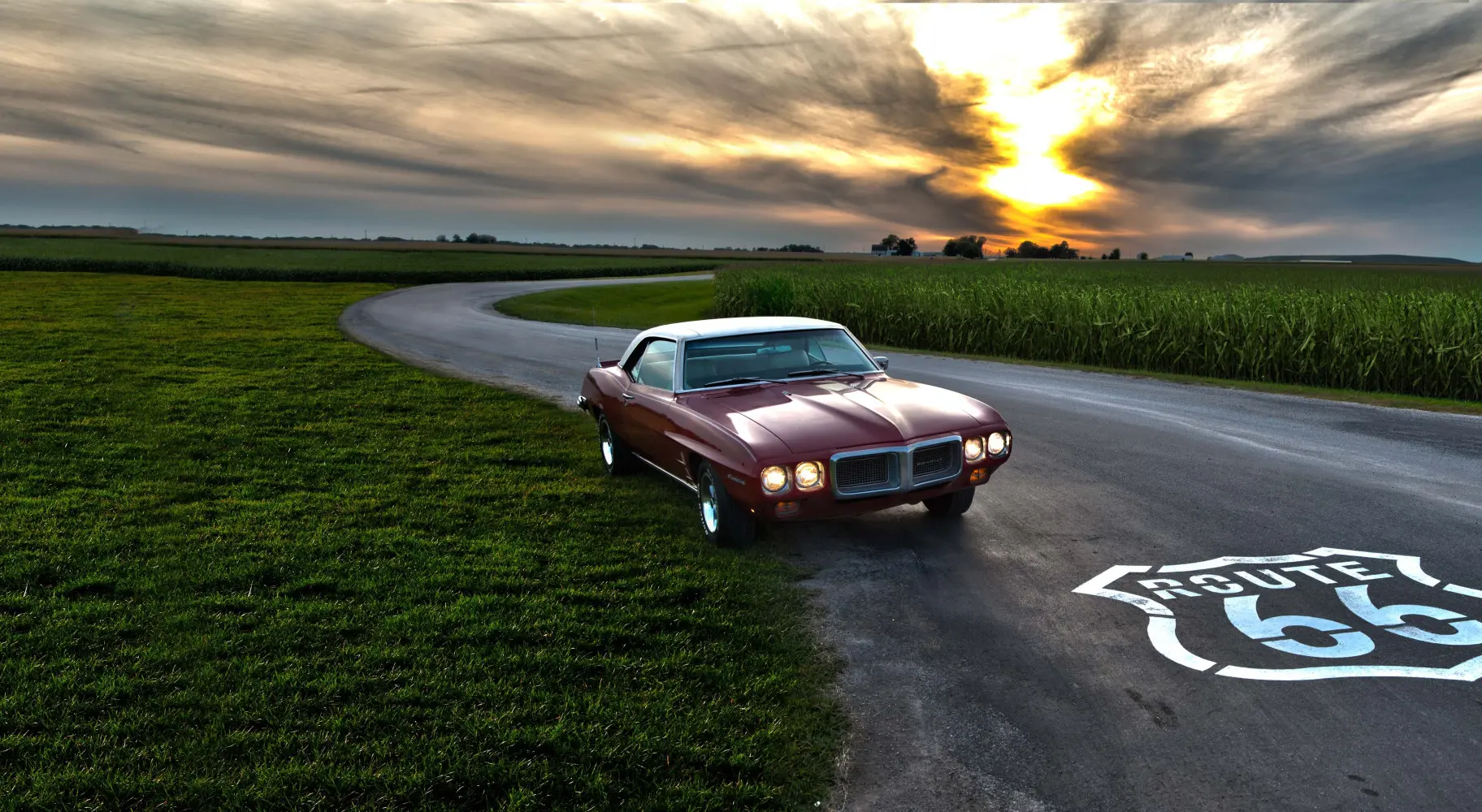 Auto ferma sulla Route 66