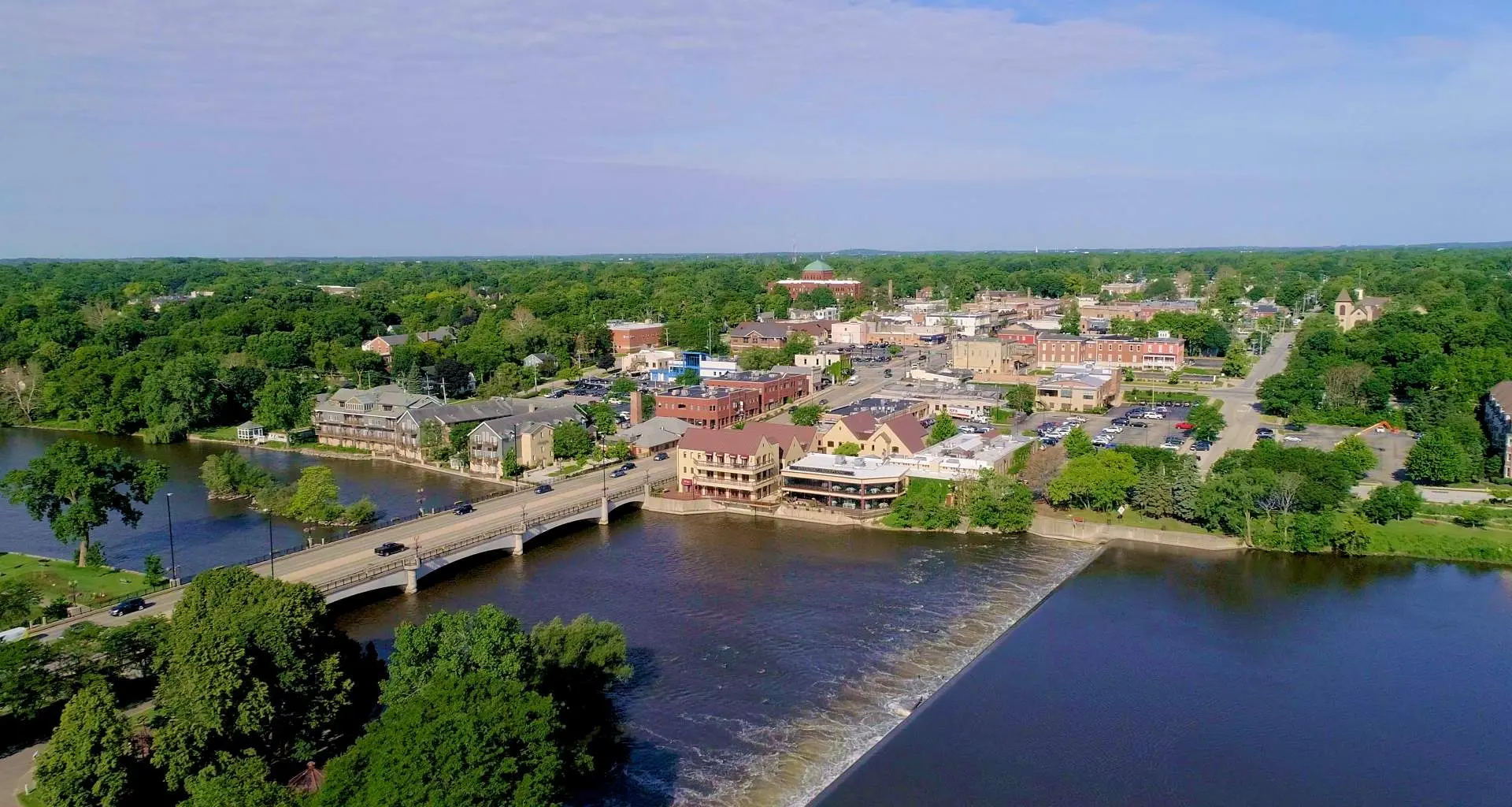 Ripresa dall'alto del centro di Geneva.