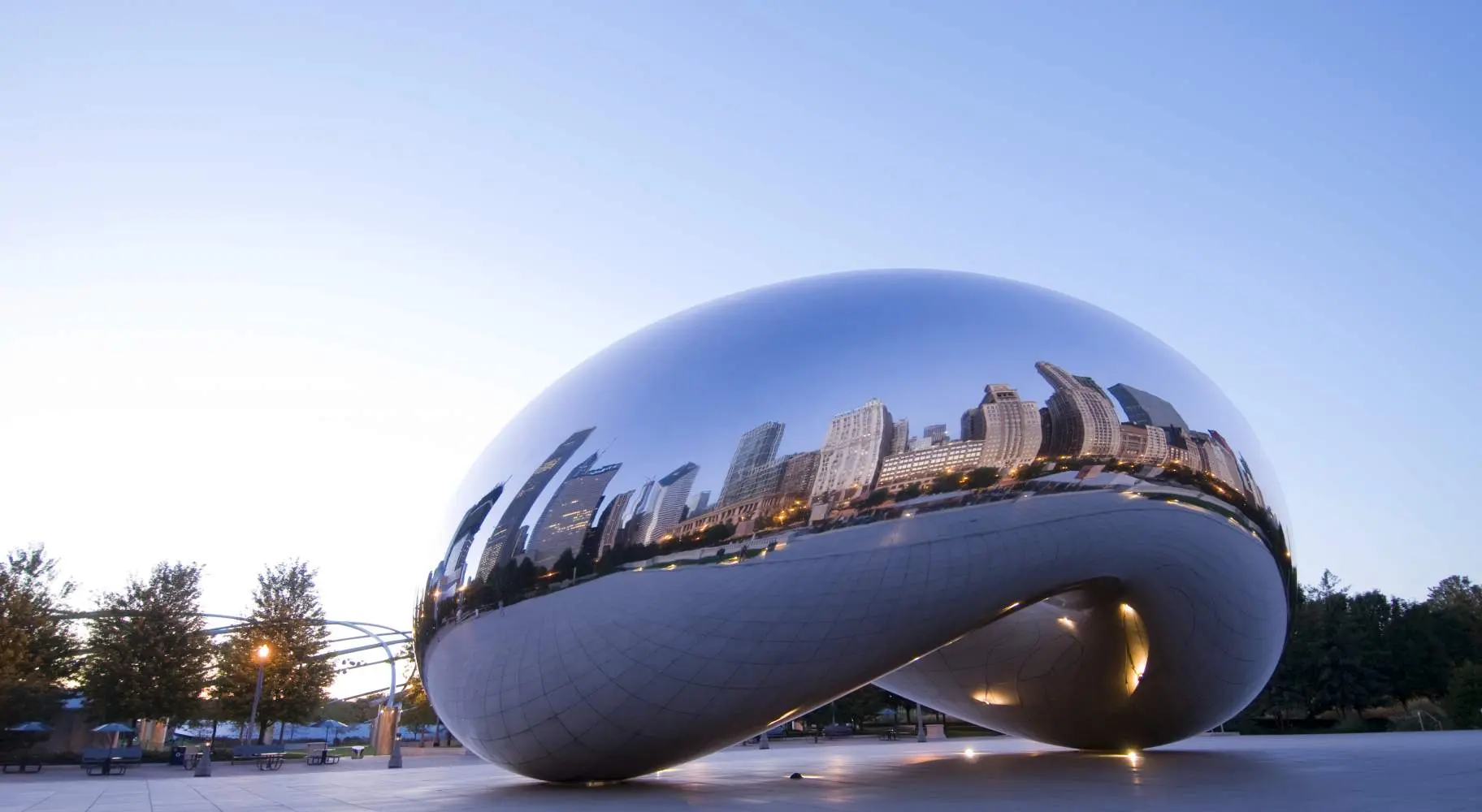 Foto del famoso fagiolo di Chicago.