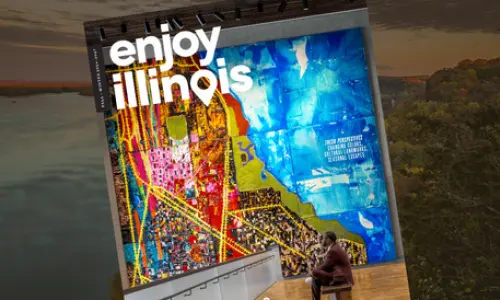 Copertina della rivista “Enjoy Illinois”, autunno-inverno 2026